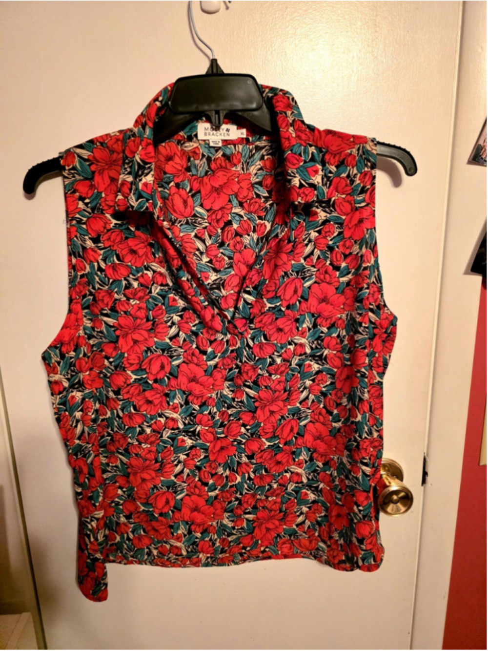 Molly Bracken Women's Sleeveless Floral Top Size XL